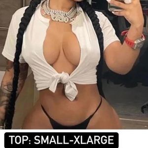 Fashion Front tie crop tee